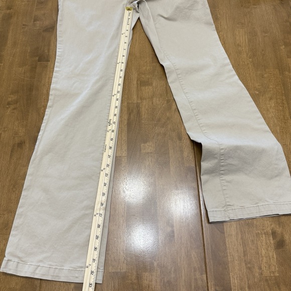 American Eagle chino pants women's 10 L beige kick boot stretch preppy festival - Picture 10 of 13